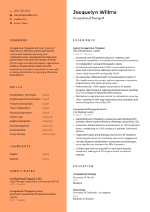 Occupational Therapist Resume Template #3
