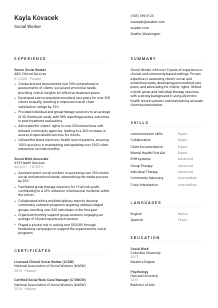 Social Worker CV Template #1