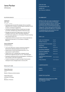 HR Director CV Template #15