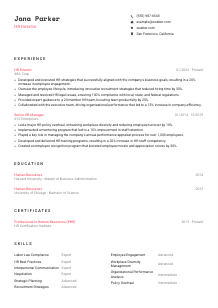 HR Director Resume Template #4