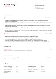 HR Generalist CV Template #1