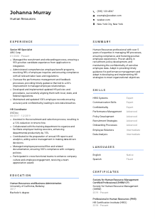 Human Resources Resume Template #2