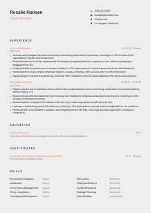 People Manager Resume Template #23