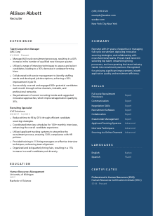 Recruiter CV Template #2
