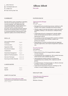 Recruiter CV Template #3