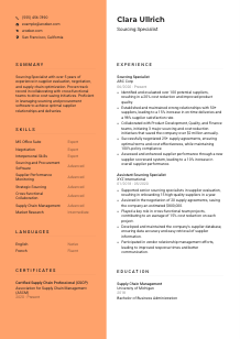 Sourcing Specialist CV Template #19