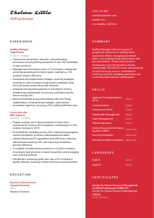 Staffing Manager Resume Template #3