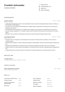 Solutions Architect CV Example