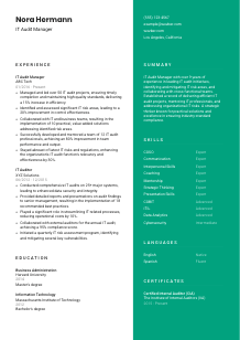 IT Audit Manager Resume Template #2