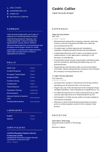Cyber Security Analyst Resume Template #21