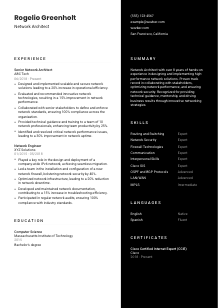 Network Architect Resume Template #3