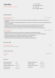 Desktop Support Technician CV Template #23