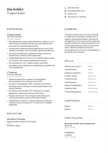 IT Support Analyst Resume Template #7