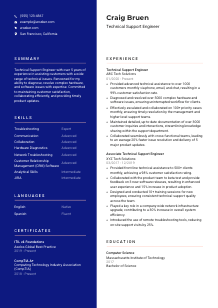 Technical Support Engineer Resume Template #3