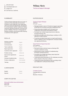 Technical Support Manager Resume Template #20