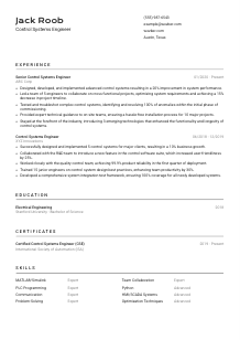 Control Systems Engineer Resume Template #9