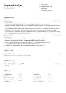 IT Administrator Resume Example
