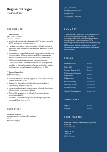 IT Administrator Resume Template #2