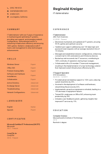 IT Administrator Resume Template #3