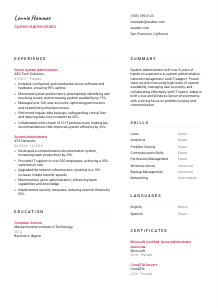 System Administrator Resume Template #2