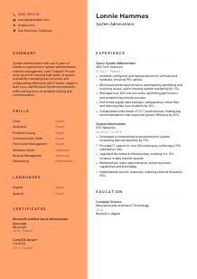 System Administrator Resume Template #3