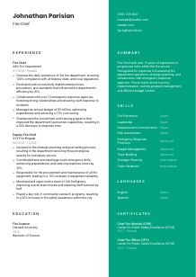 Fire Chief Resume Template #16