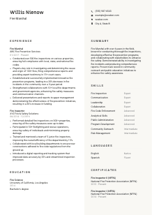 Fire Marshal Resume Template #13