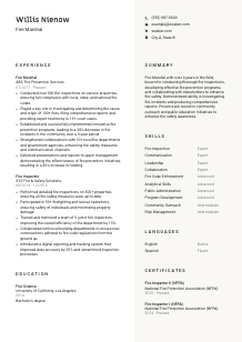 Fire Marshal CV Template #13