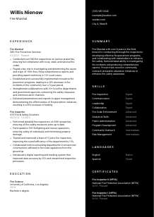 Fire Marshal CV Template #17