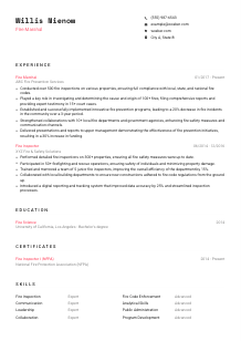 Fire Marshal CV Template #4