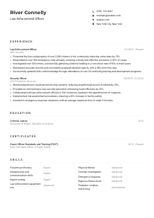Law Enforcement Officer Resume Example
