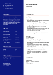 Patrol Officer CV Template #3