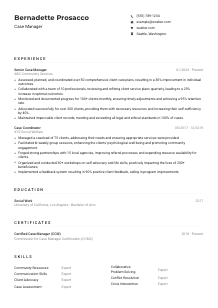 Case Manager CV Example