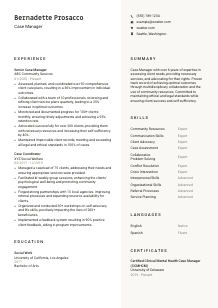 Case Manager CV Template #13