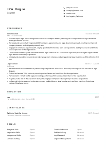 Counsel CV Template #3