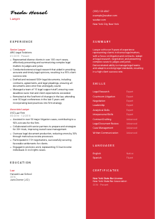 Lawyer Resume Template #22