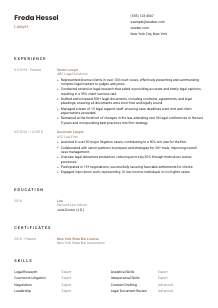 Lawyer Resume Template #6