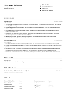 Legal Assistant CV Example