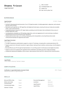 Legal Assistant Resume Template #3
