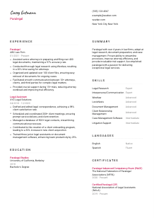 Paralegal Resume Template #11