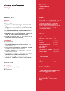 Paralegal Resume Template #22