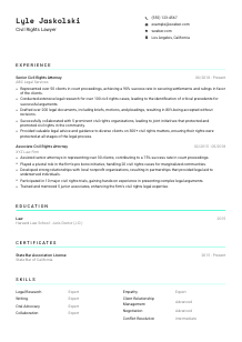 Civil Rights Lawyer CV Template #3