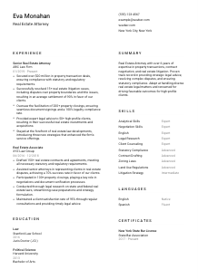 Real Estate Attorney Resume Template #1