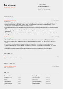 Real Estate Attorney Resume Template #3