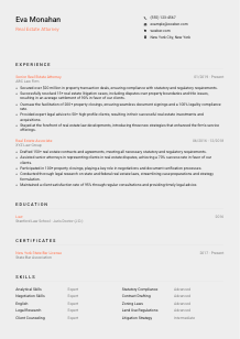 Real Estate Attorney CV Template #3