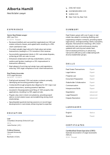 Real Estate Lawyer CV Template #10