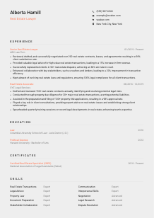 Real Estate Lawyer CV Template #23