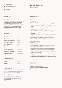 Tractor Driver Resume Template #20