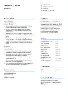 Dispatcher CV Template #10