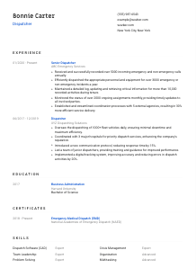 Dispatcher CV Template #8